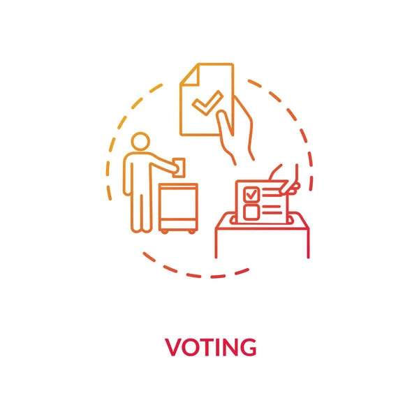 Ícone Conceito Votação Eleições Presidenciais Escolha Governo Enchimento Sondagem Democracia —  Vetores de Stock