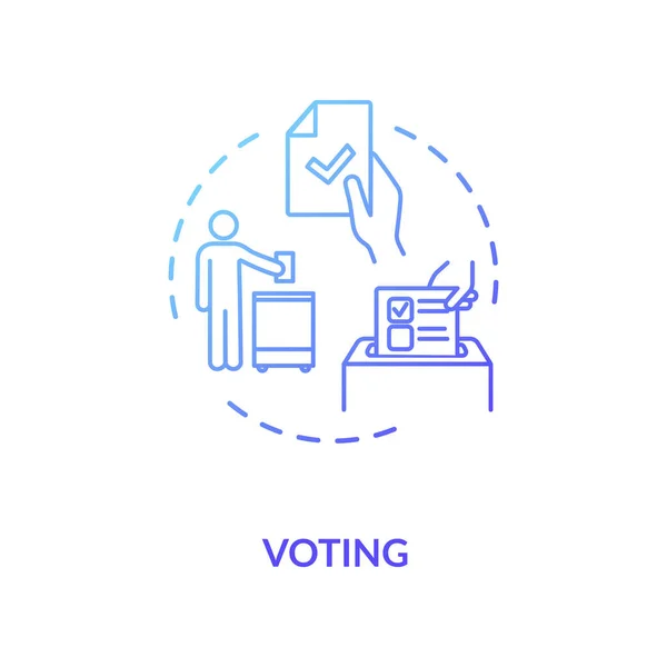 Ícone Conceito Votação Eleições Presidenciais Escolha Governo Enchimento Democracia Ideia —  Vetores de Stock