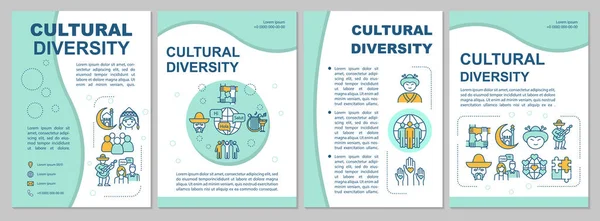 Plantilla Folleto Comunitario Multicultural Diversidad Cultural Folleto Folleto Folleto Impreso — Vector de stock