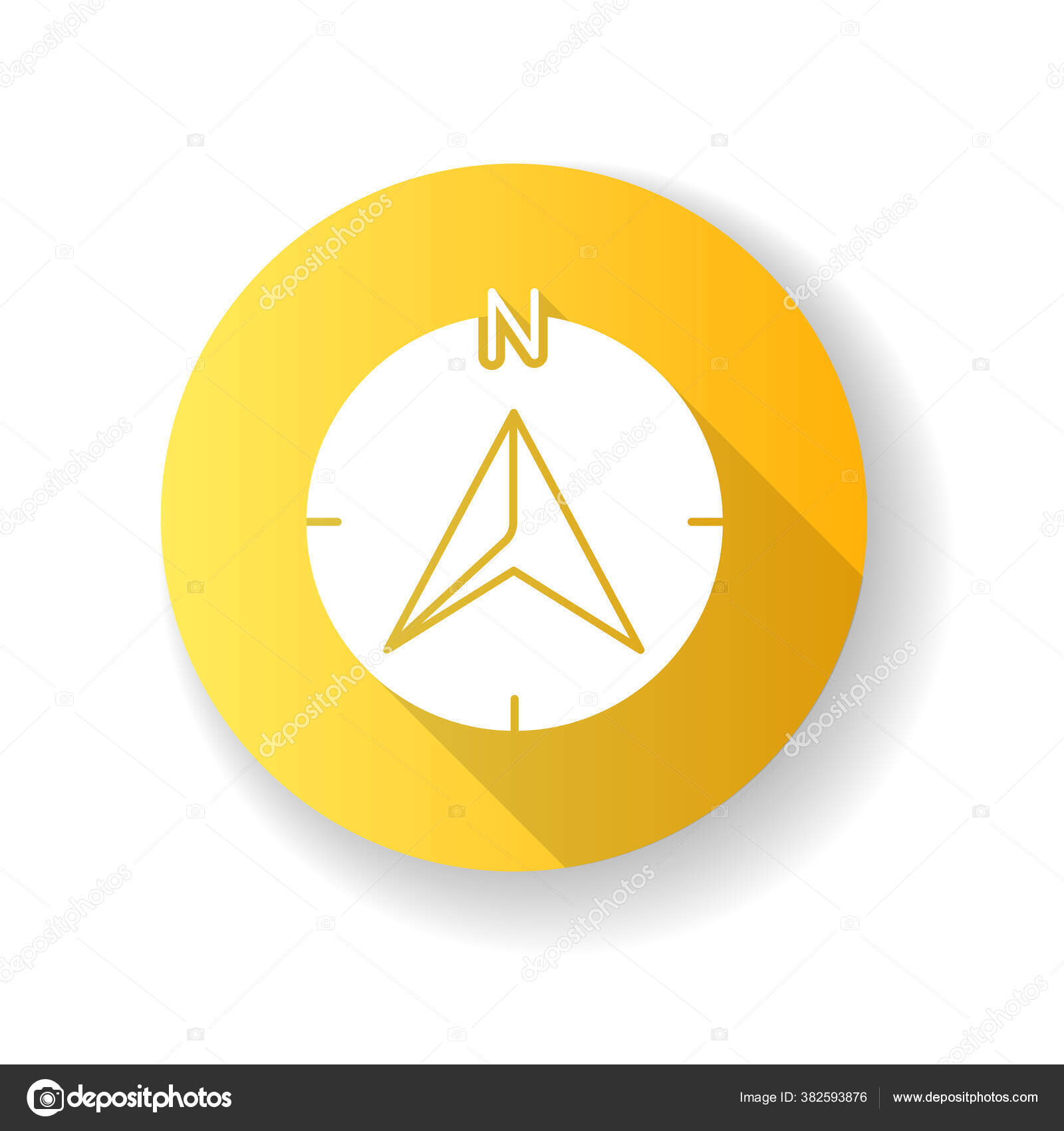 Navigator Arrow Yellow Flat Design Long Shadow Glyph Icon Modern — Stock  Photo © IMG visuals icons #382593876, image size:1600x1700