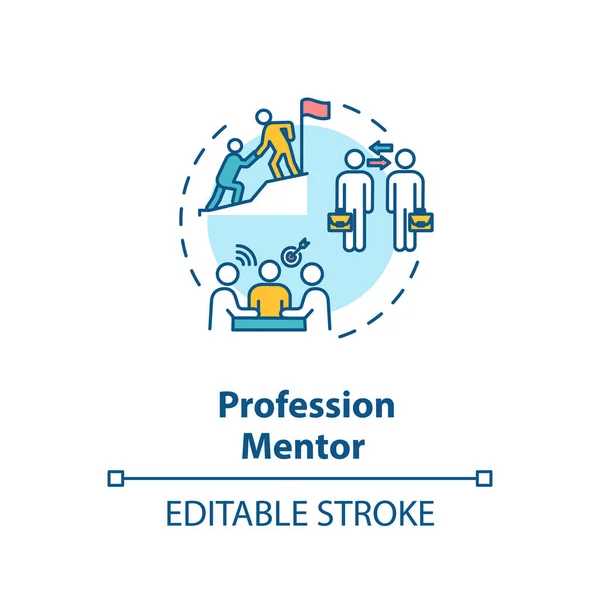 Profession Mentor Concept Icon Professional Skills Development Qualification Training Idea — Stock Photo, Image