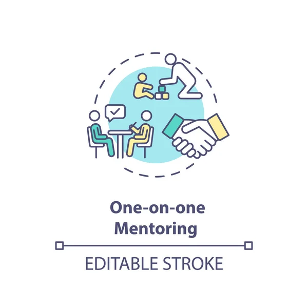 One Mentoring Concept Icon Traditional Mentorship Model Professional Development Personal — Stock Photo, Image