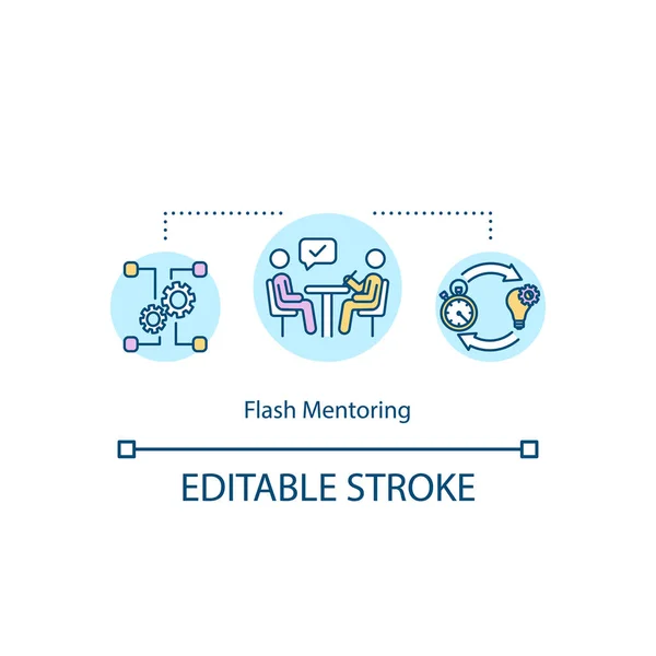 Flash Mentoring Concept Icoon Snelle Mentorschap Professioneel Consult Idee Dunne — Stockfoto
