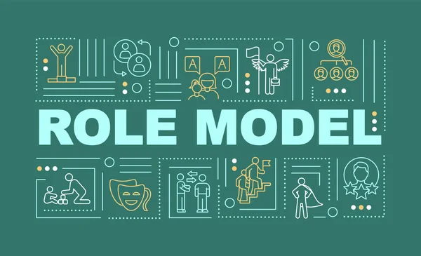 Role Model Word Concepts Banner Inspiring Personal Professional Growth Mentoring — ストック写真