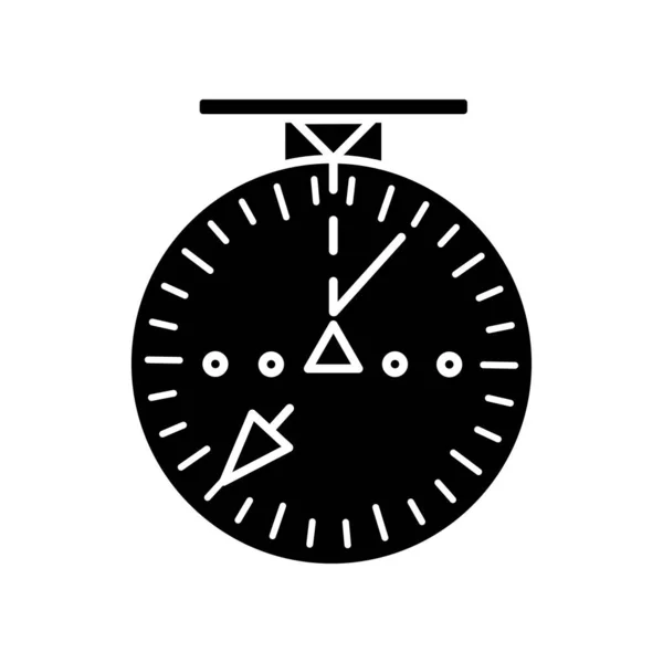 Luftfahrtradar Schwarzes Glyphen Symbol Moderne Navigationstechnologie Für Flugzeuge Silhouette Symbol — Stockfoto