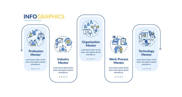 Olika Mentorer Vektor Infographic Mall Yrkesexpert Presentation Designelement Datavisualisering Med — Stockfoto