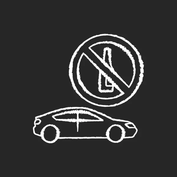 Μεθυσμένη Οδήγηση Κιμωλία Λευκό Εικονίδιο Μαύρο Φόντο Νόμος Οδικής Ασφάλειας — Φωτογραφία Αρχείου