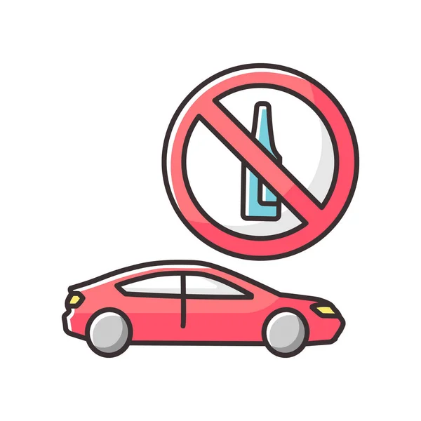 Μεθυσμένη Οδήγηση Εικονίδιο Χρώματος Rgb Νόμος Οδικής Ασφάλειας Υπεύθυνη Κατανάλωση — Φωτογραφία Αρχείου