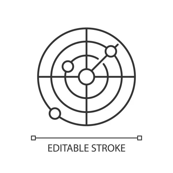 Sonarpixel Perfektes Lineares Symbol Radiowellenabtastung Schifffahrt Dünne Linie Anpassbare Illustration — Stockfoto