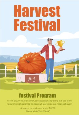 Festivalin poster şablonunu hasat et