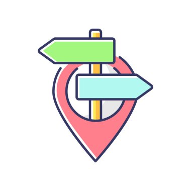 GPS işaretçisi RGB renk simgesi