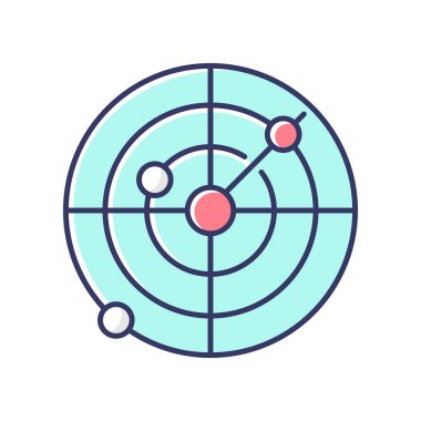 Navigasyonel radar RGB renk simgesi