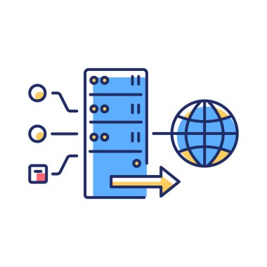 Vekil sunucu RGB renk simgesi