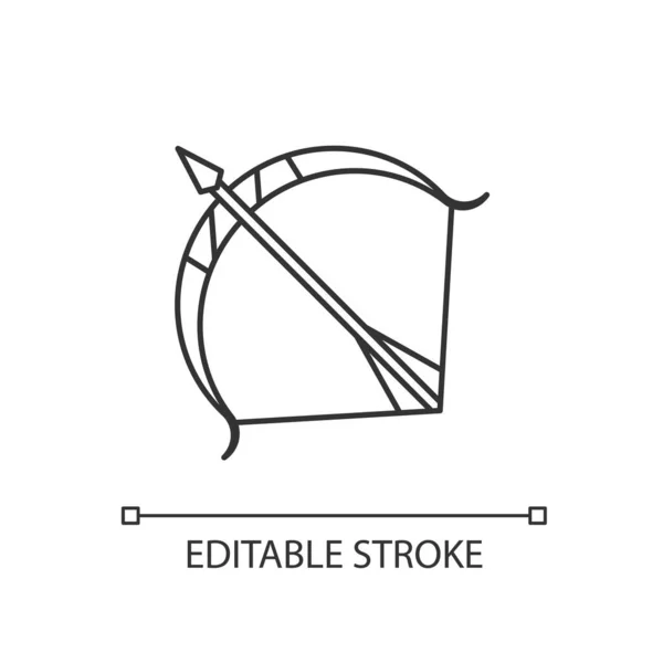 Znak zodiaku Strzelca piksela doskonała ikona liniowa — Wektor stockowy