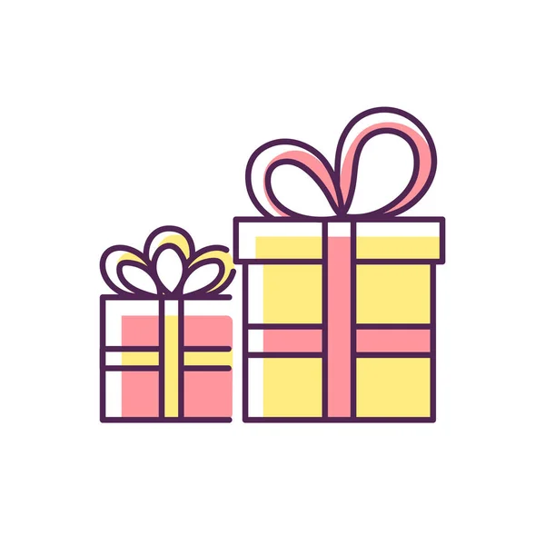 Tienda de regalos icono de color RGB — Vector de stock
