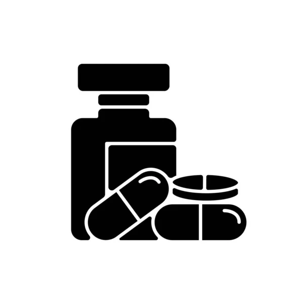 Φαρμακείο μαύρο εικονίδιο glyph — Διανυσματικό Αρχείο