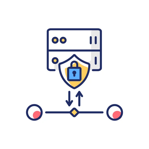 Criptare SSl pictograma color RGB — Vector de stoc