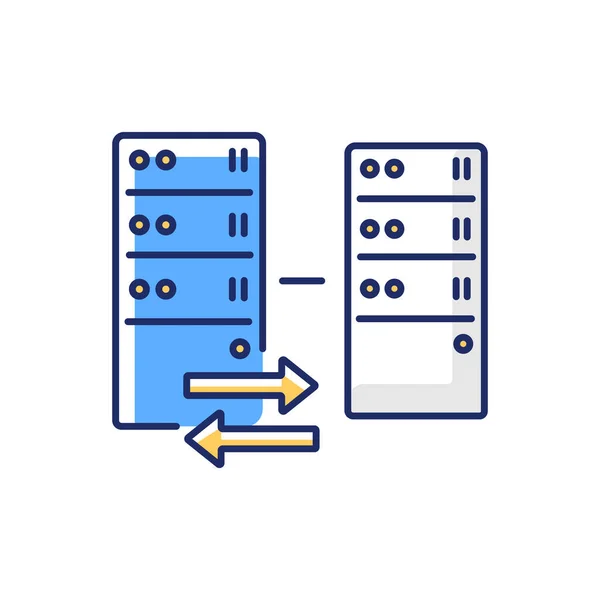 Reverse Proxy RGB Farbsymbol — Stockvektor