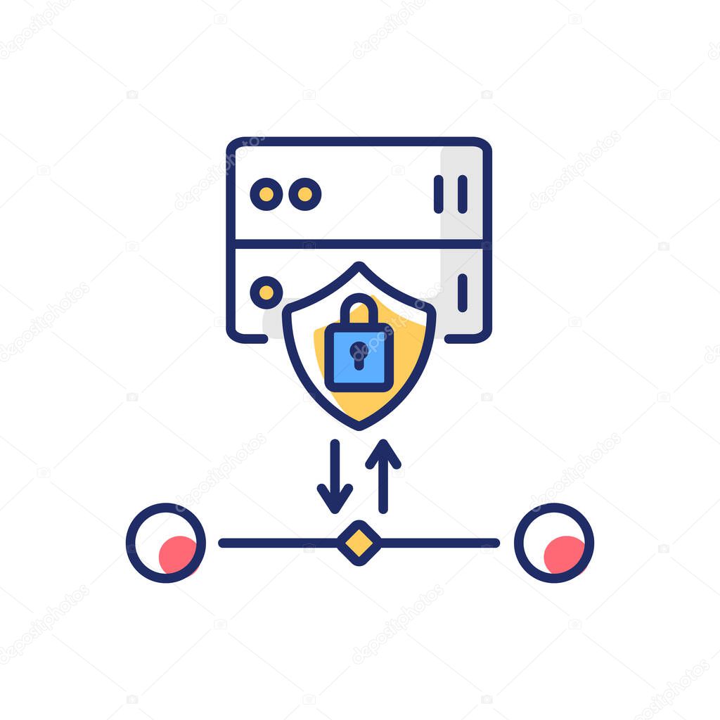 SSl encryption RGB color icon