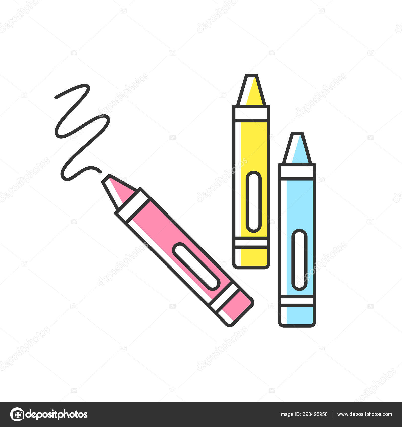 Crayons Rgb 아이콘 연필은 그림을 그리기 것입니다 어린이의 기술은 장난감을 스톡 벡터 - ©IMG visuals icons  393498958, image size:1600x1700