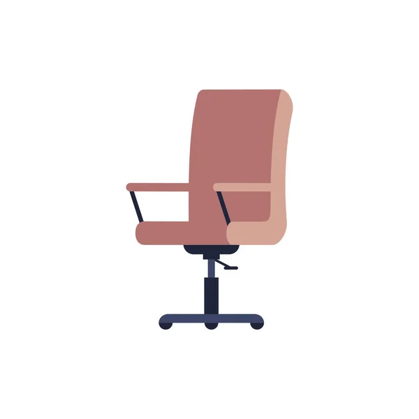 Roze Bureaustoel Semi Flat Rgb Kleur Vector Illustratie Fauteuil Bij — Stockvector