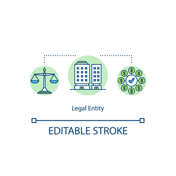 Legal Entity Concept Icon Notary Service Building Lawyer Company Legal — Stock Vector