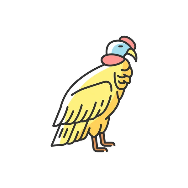 Значок Кольору Кондора Rgb Великий Птах Гострим Дзьобом Кігтями Новий — стоковий вектор