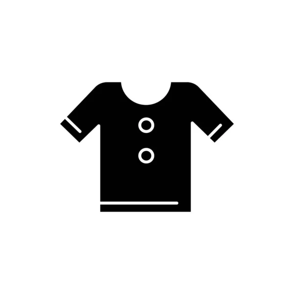 Czarna Ikona Glifu Koszulce Ubrania Prania Czyste Pranie Modna Podkładka — Wektor stockowy