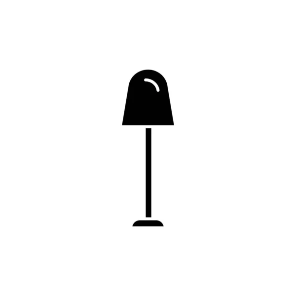 Lampa Svart Glyf Ikon Belysningsplats För Rum Glödlampa Lyktan Hushållsmöbler — Stock vektor