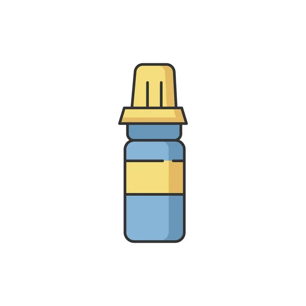 Иконка Цвета Бутылки Спортивной Воды Rgb Многоразовый Контейнер Пластиковый Потягиватель — стоковый вектор