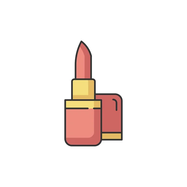 Lápiz Labial Rojo Icono Color Rgb Producto Belleza Femenina Pomada — Archivo Imágenes Vectoriales