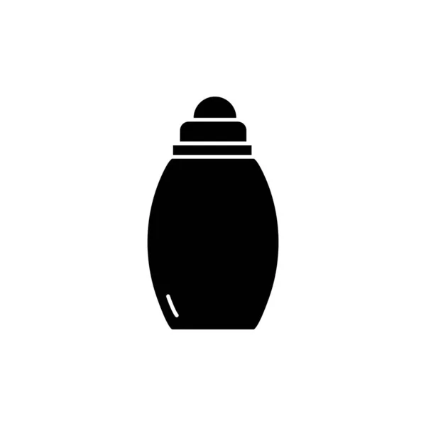 Символ Черного Глифа Бутылочки Кормилица Молоком Детей Пластиковая Упаковка Молочного — стоковый вектор