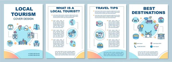 Local Tourism Brochure Template Domestic Urban Tourism Flyer Booklet Leaflet — Stock Photo, Image