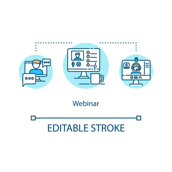 Ícone Conceitual Webinar Conferência Web Reunião Educação Distância Oficinas Line — Fotografia de Stock