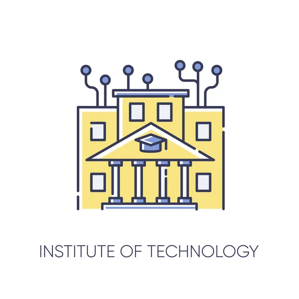 Institute Technology Rgb Színes Ikon Professzionális Főiskola Felsőoktatás Számítógépes Programozó — Stock Fotó