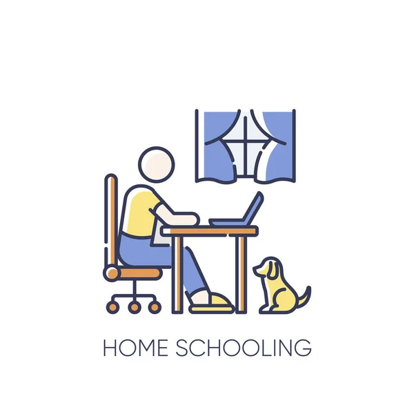 Home Scolarizzazione Icona Colori Rgb Lezioni Online Corso Formazione Internet — Foto Stock