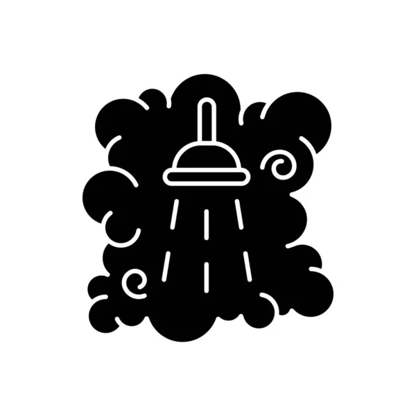 Ατμόλουτρο Μαύρο Ανάγλυφο Εικονίδιο Φροντίδα Σώματος Προσωπική Σιλουέτα Υγιεινής Σύμβολο — Φωτογραφία Αρχείου
