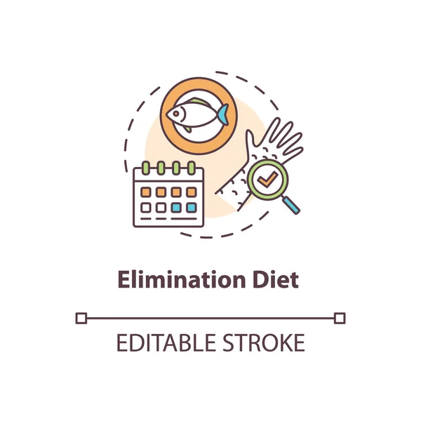 Eliminación Icono Concepto Dieta Biohacking Idea Nutrición Inteligente Ilustración Línea — Vector de stock