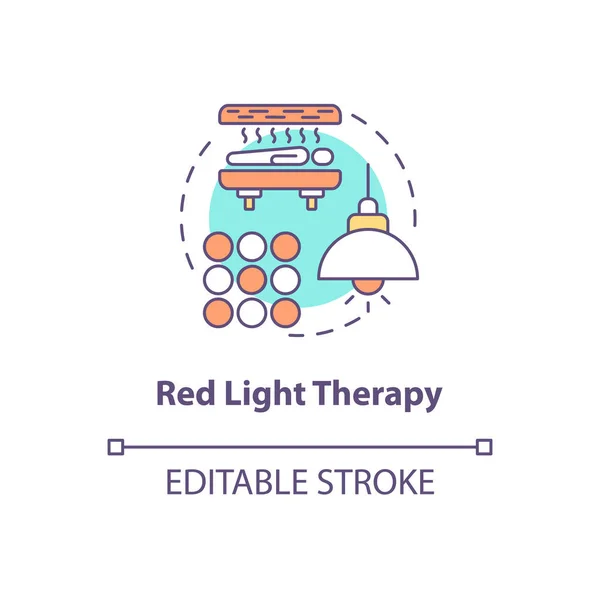 Red Light Therapy Concept Icon Biohacking Technique Alternative Medicine Idea — Stock Vector