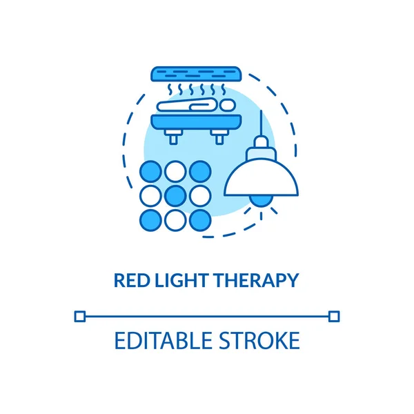 Red Light Therapy Concept Icon Biohacking Technique Alternative Medicine Idea — Stock Vector