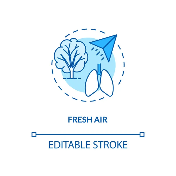 Fresh Air Concept Icon Biohacking Tips Idea Thin Line Illustration — Stock Vector