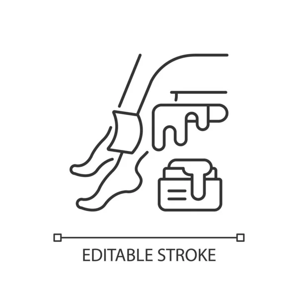 Icono Lineal Encerado Depilación Deseada Depilación Depilación Procedimiento Para Sugerir — Vector de stock