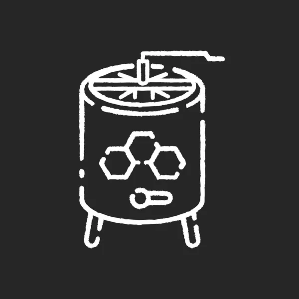 Miel Extracteur Craie Icône Blanche Sur Fond Noir Outil Apiculteur — Image vectorielle