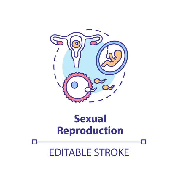 Icono Del Concepto Reproducción Sexual Fisiología Humana Idea Educación Sexual — Vector de stock