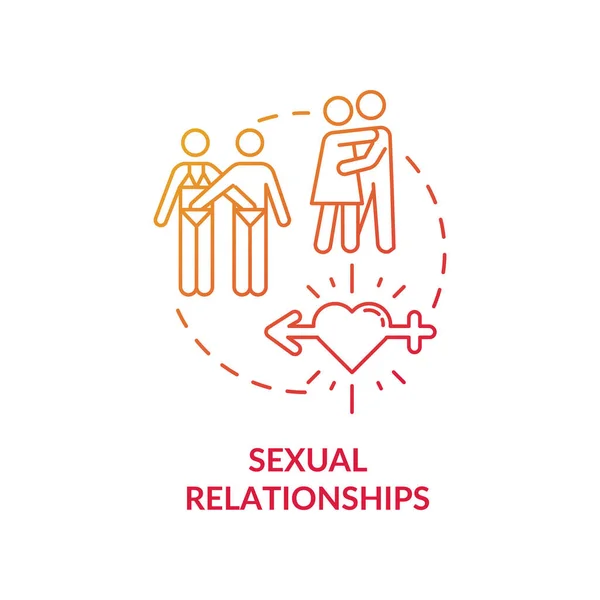 Begreppsikon För Sexuella Relationer Mänsklig Fysiologi Medvetenhet Sex Utbildning Idé — Stock vektor