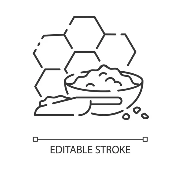 Icône Linéaire Propolis Produit Apicole Antibiotique Naturel Illustration Personnalisable Ligne — Image vectorielle