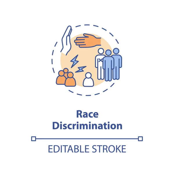 Иконка Расовой Дискриминации Иллюстрация Расовых Предрассудков Расизм Неравенство Цвет Кожи — стоковый вектор