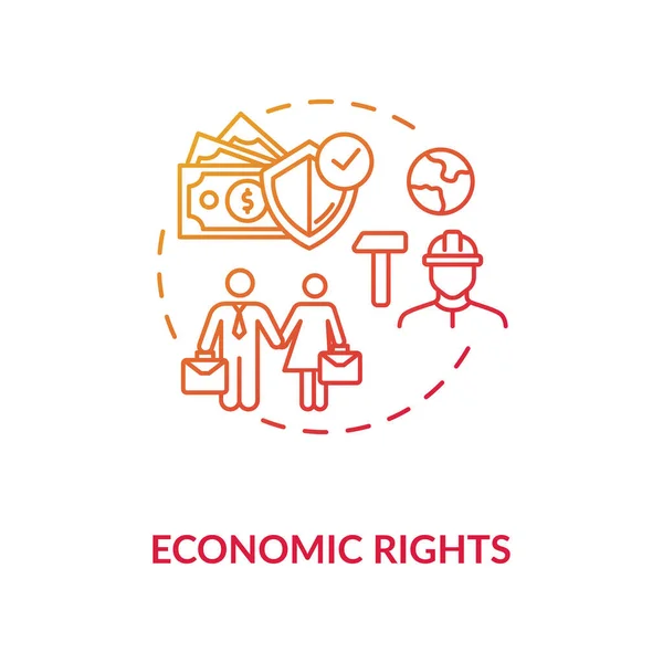 Economic Rights Concept Icon Socio Economic Principles Idea Thin Line — Stock Vector