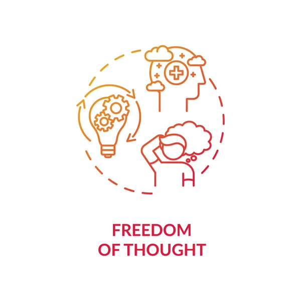 Εικονίδιο Έννοιας Της Ελευθερίας Της Σκέψης Απόψεις Και Πεποιθήσεις Ιδέα — Διανυσματικό Αρχείο