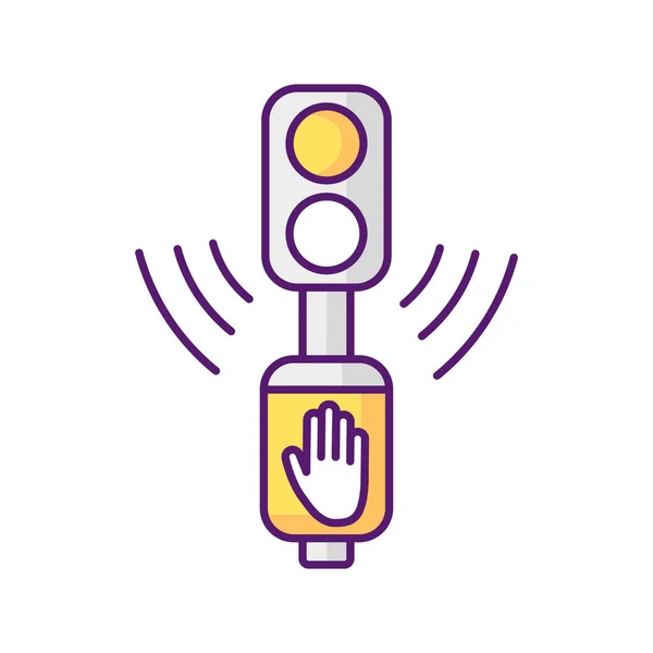 Feux Signalisation Acoustique Icône Couleur Rvb Feu Signalisation Sonore Pour — Image vectorielle